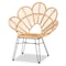 Baxton Studio Garan Modern Bohemian Natural Brown Rattan and Black Metal Accent Chair 211-12745-ZORO - alternate 3